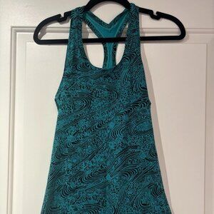 Lululemon Teal And Black Tank Size 8